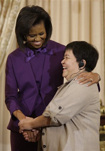 Michelle Obama, Mutabar Tadjibayeva,